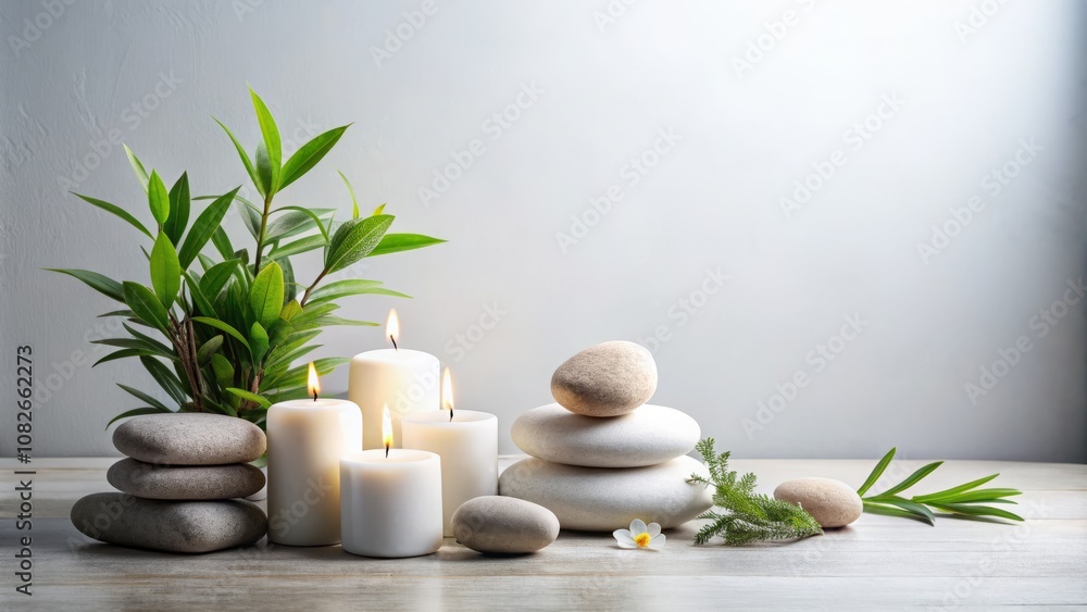 Tranquil Balance Spa Wellness Concept with Serene Elements and White Accents for Stress Relief and Relaxation in a Minimalist Design Setting Tranquil Balance Spa Wellness Concept with Serene Elements and White Accents for Stress Relief and Relaxation in a Minimalist Design Setting