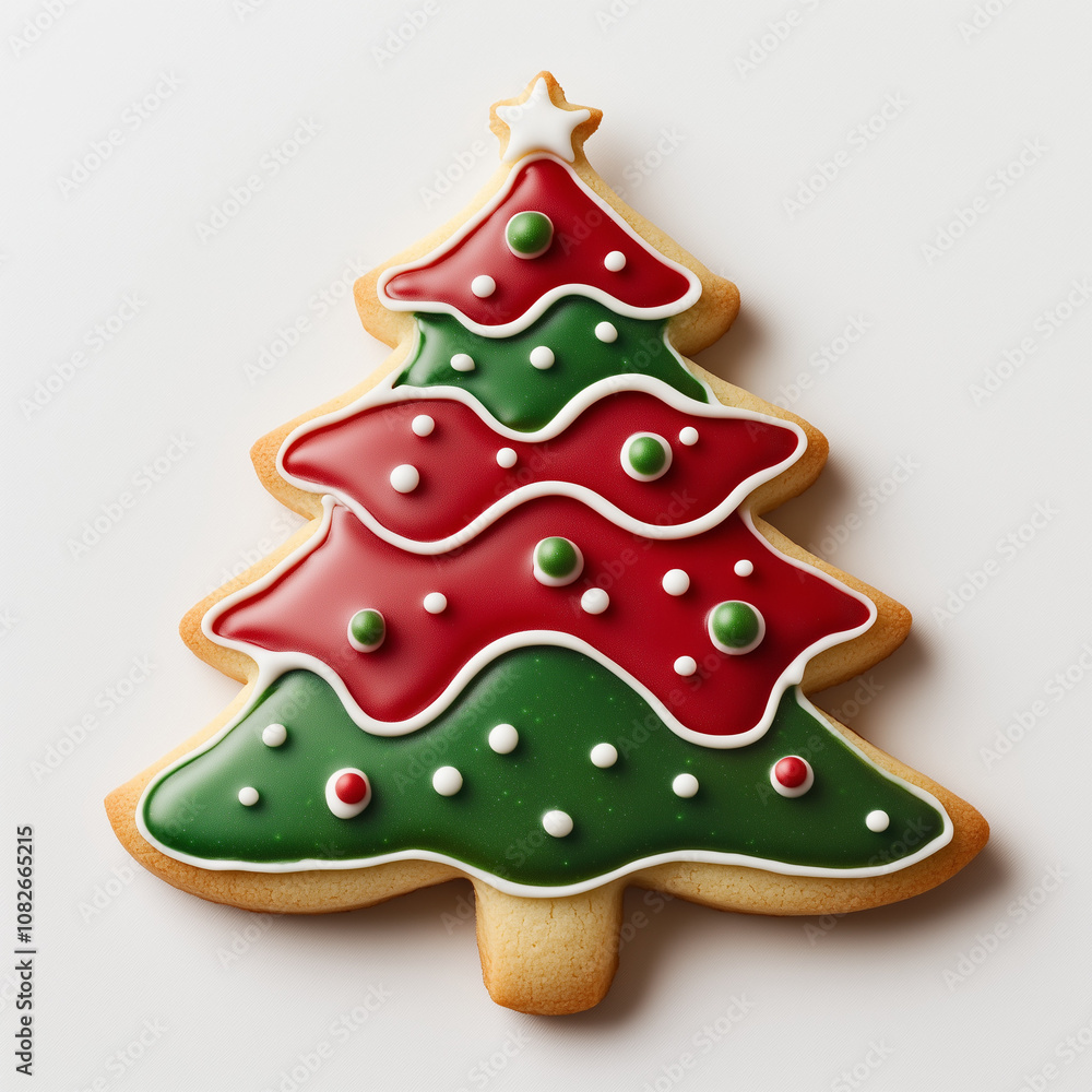 Biscotti a forma di albero di Natale fatti di marzapane o frolla Biscotti a forma di albero di Natale fatti di marzapane o frolla