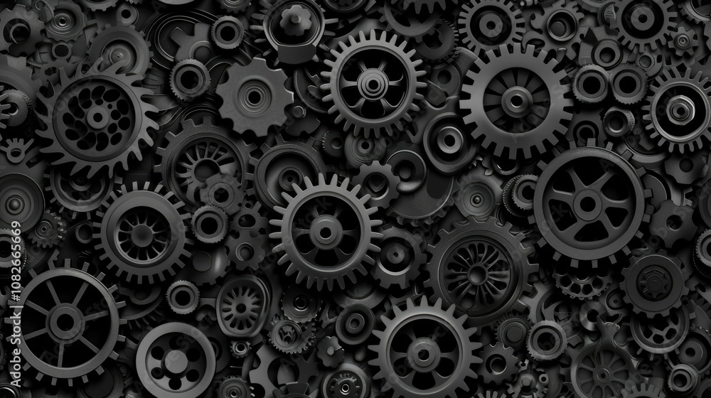 Interlocking gears forming a seamless pattern Interlocking gears forming a seamless pattern