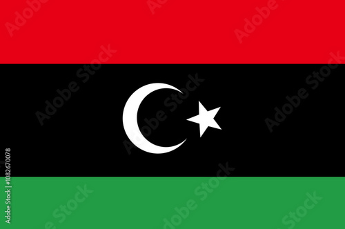 flag of libya nation