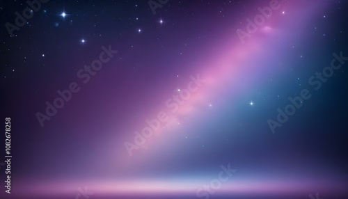 Un fondo abstracto en tonos de azul, morado y rosa, imitando una nebulosa en el espacio profundo. Pequeños destellos de estrellas y luces difusas dan un aspecto etéreo y misterioso