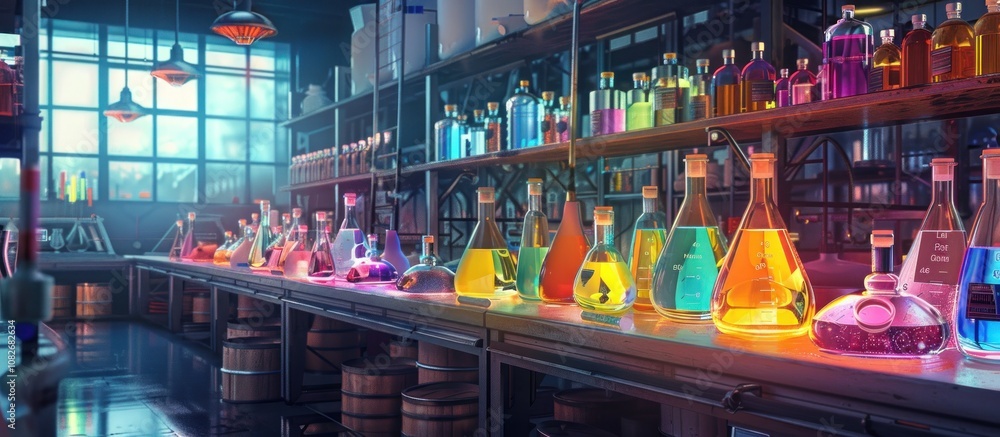 Fototapeta premium A Colorful Chemistry Lab