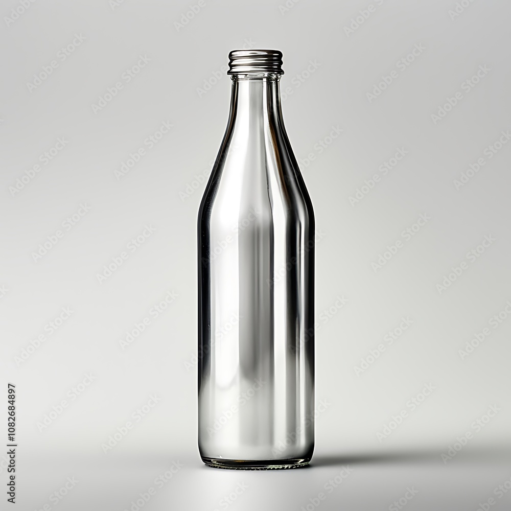 Silver Bottle: Isolated Backdrop with a Modern Metallic Finish
Silver Bottle: Isolated Backdrop with a Modern Metallic Finish