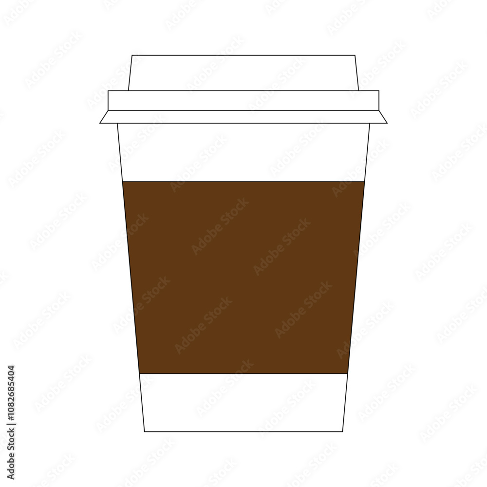 Coffee cup to go vector icon isolated on transparent background Coffee cup to go vector icon isolated on transparent background