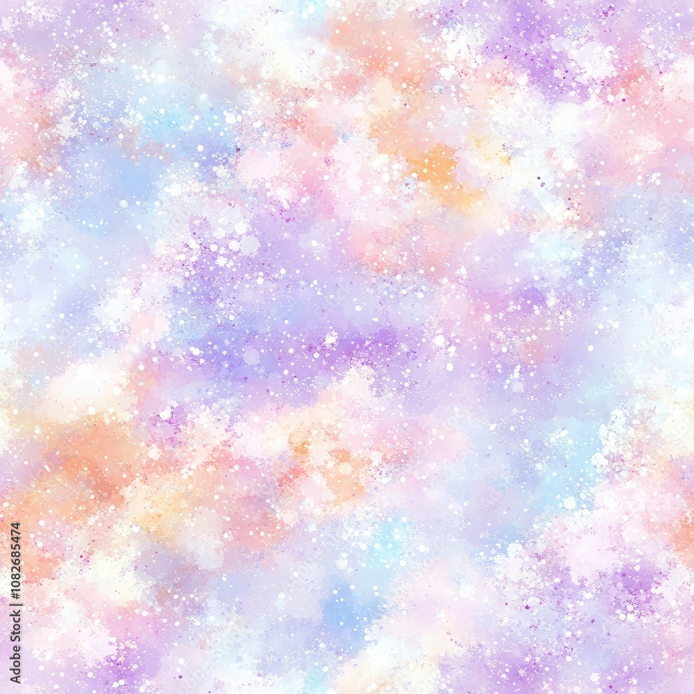 Seamless pastel galaxy background with soft colors and sparkling stars creates a dreamy and magical atmosphere Seamless pastel galaxy background with soft colors and sparkling stars creates a dreamy and magical atmosphere