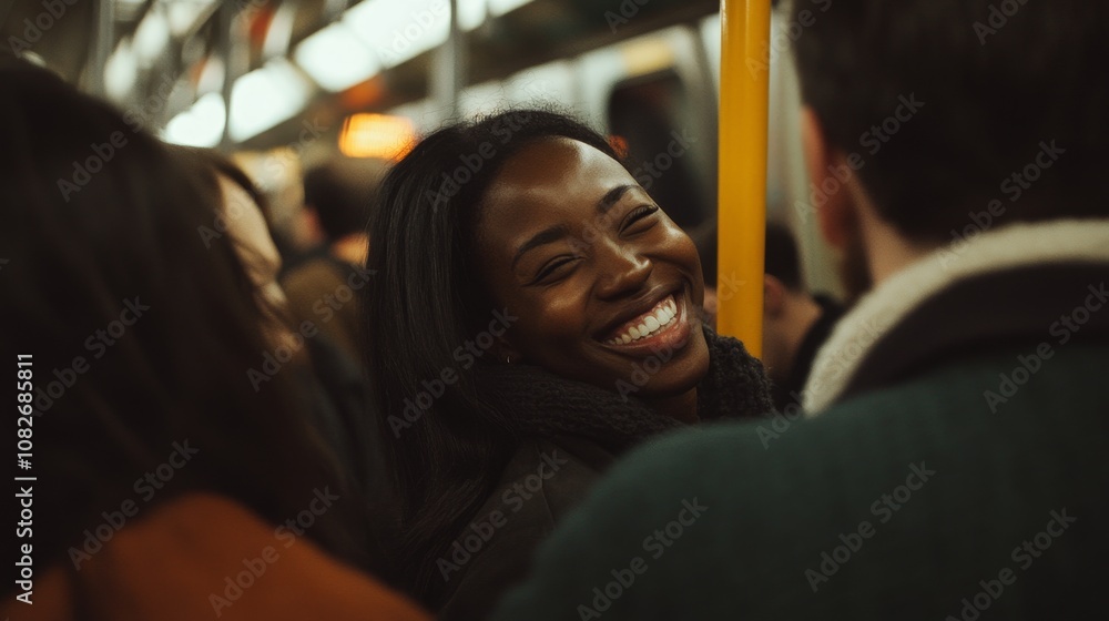 Mysterious Smiles on a Crowded Train: Authentic Connections in Dim Light Mysterious Smiles on a Crowded Train: Authentic Connections in Dim Light
