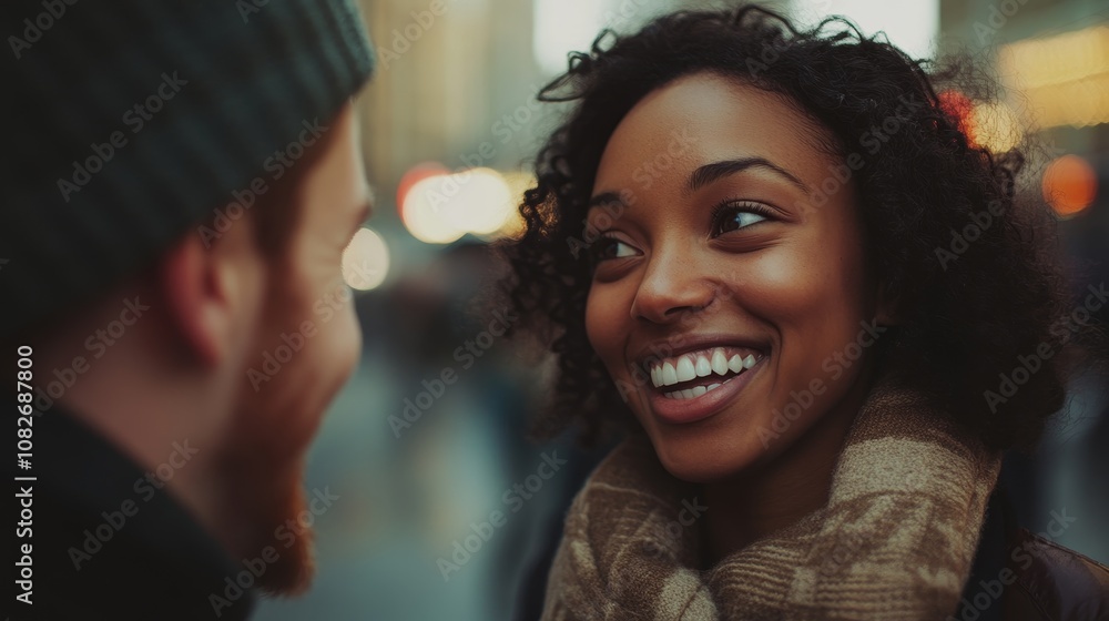 Serendipitous Urban Connection: Soft Smiles and First Encounters in Warm City Light Serendipitous Urban Connection: Soft Smiles and First Encounters in Warm City Light