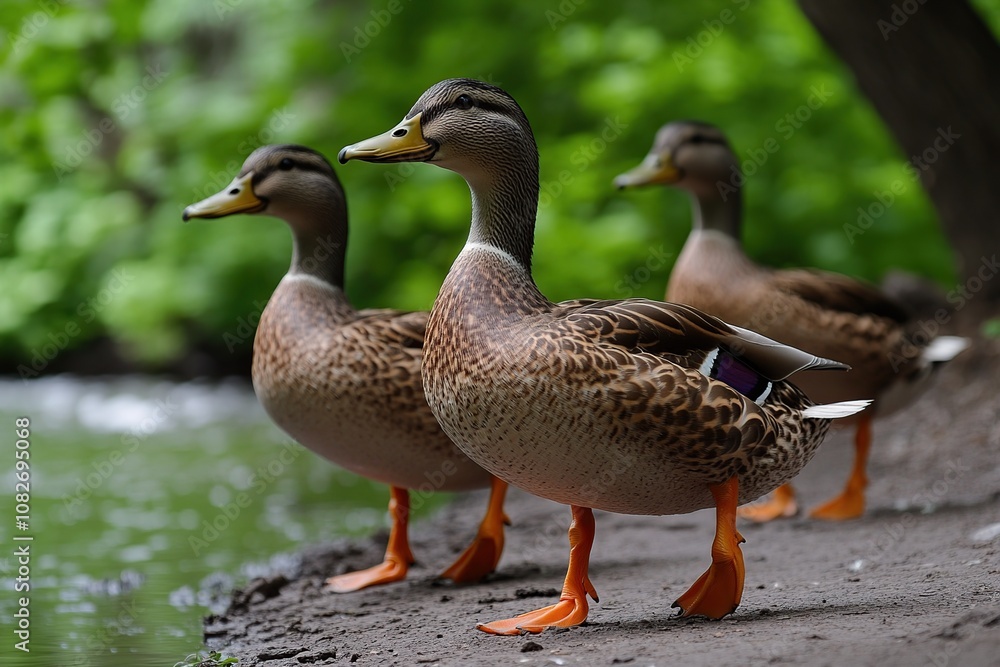 Ducks by the Pond Ducks by the Pond