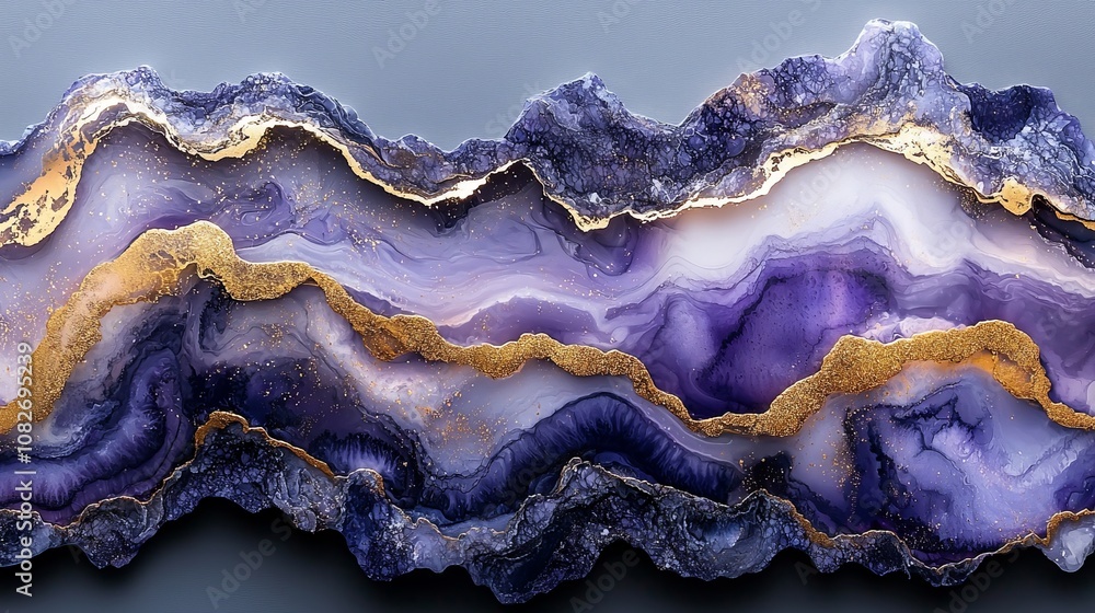 custom made wallpaper toronto digitalA stunning piece of agate showcasing vibrant purple hues and golden accents.