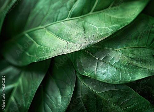 Close-up of Lush Green Leaves