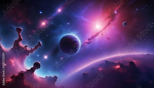 Obraz na płótnie planet in space w salonie