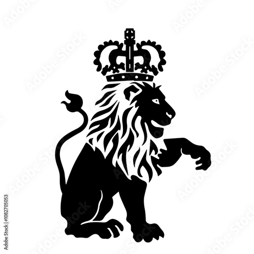 Majestic Lion Silhouette Vector Art - Perfect for Design Projects photo