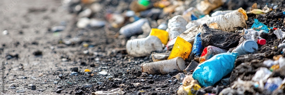 Obraz premium pollution on the landscape concept