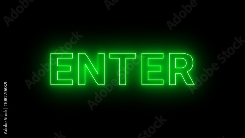 Enter text with neon glow effect black background