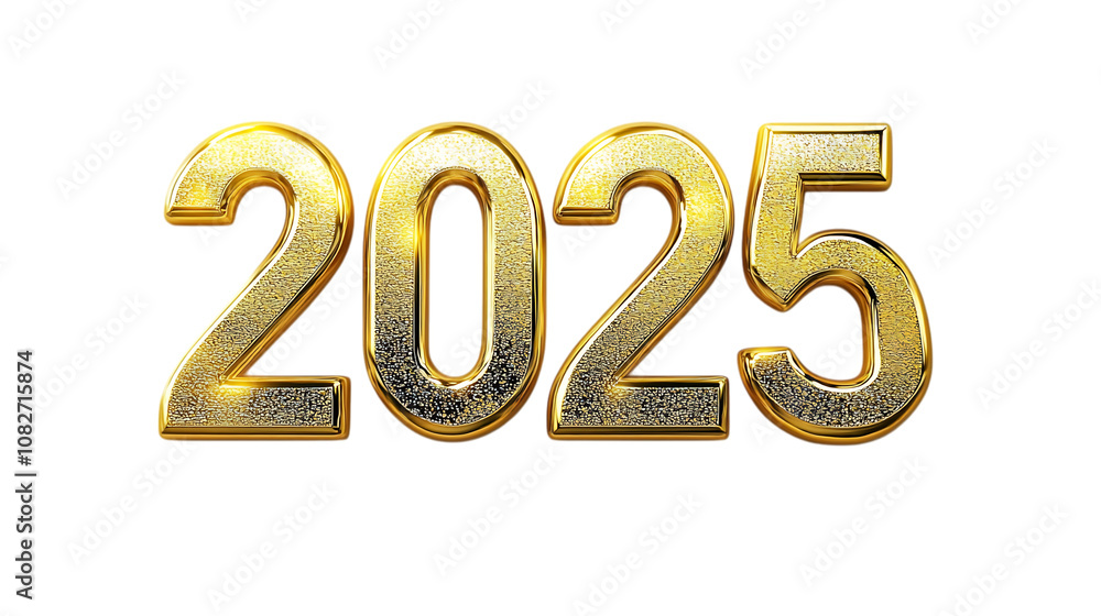 Golden 2025: A gleaming, three-dimensional rendering of the year 2025, crafted in shimmering gold, evokes a sense of optimism, progress, and the exciting possibilities that lie ahead. Golden 2025: A gleaming, three-dimensional rendering of the year 2025, crafted in shimmering gold, evokes a sense of optimism, progress, and the exciting possibilities that lie ahead.