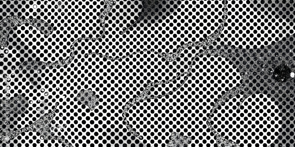 Abstract halftone texture design with dots and patterns, monochrome, dots, black and white Abstract halftone texture design with dots and patterns, monochrome, dots, black and white