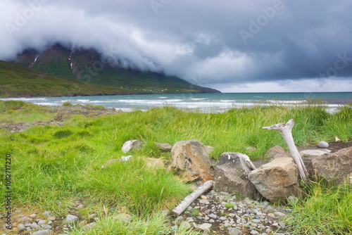 Cloudy sky over Ólafsfjörðu...