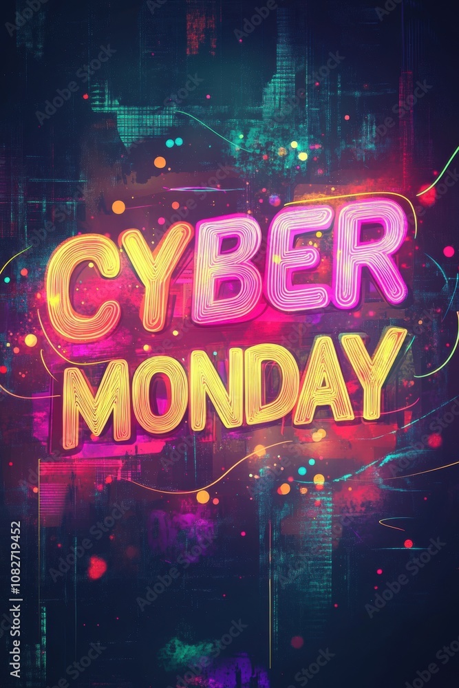 Cyber Monday sale event promotion poster. Cyber Monday sale event promotion poster.
