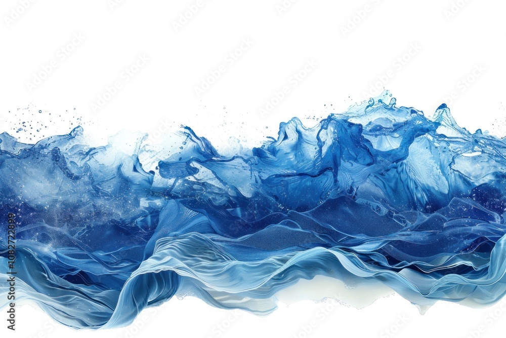 Water Splash - Abstract Blue Waves Water Splash - Abstract Blue Waves