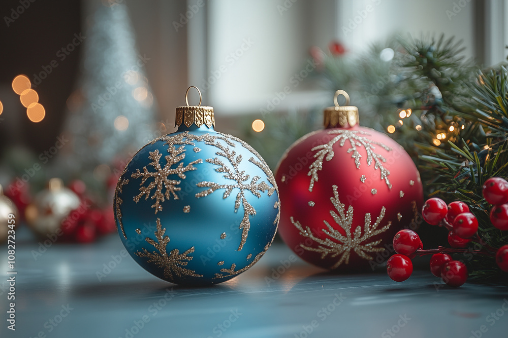 Christmas gifts featuring Christmas ornaments with clear space for personalized text and heartfelt messages Christmas gifts featuring Christmas ornaments with clear space for personalized text and heartfelt messages