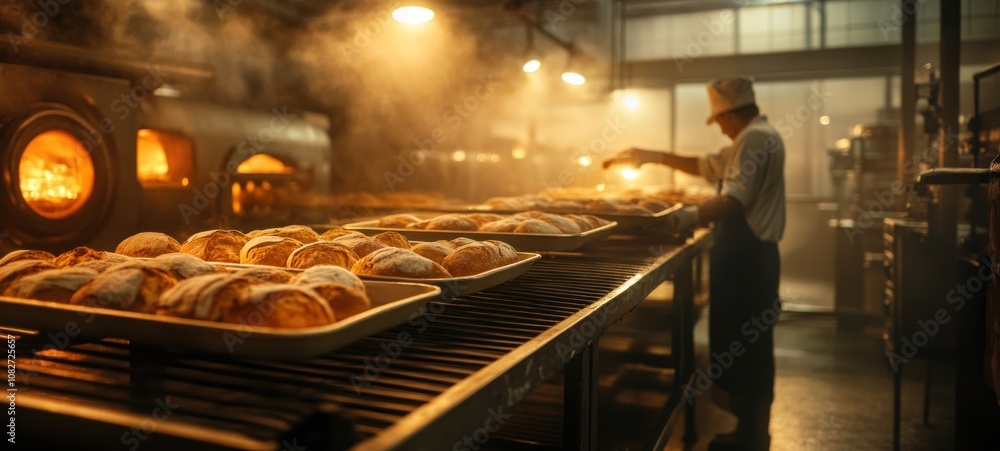 Freshly Baked Bread In A Bakery Freshly Baked Bread In A Bakery