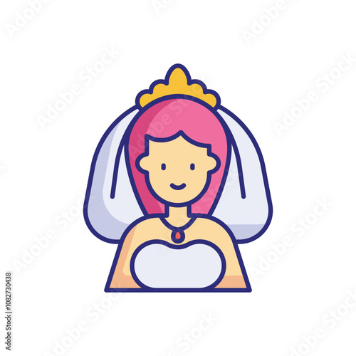 Bride vector icon