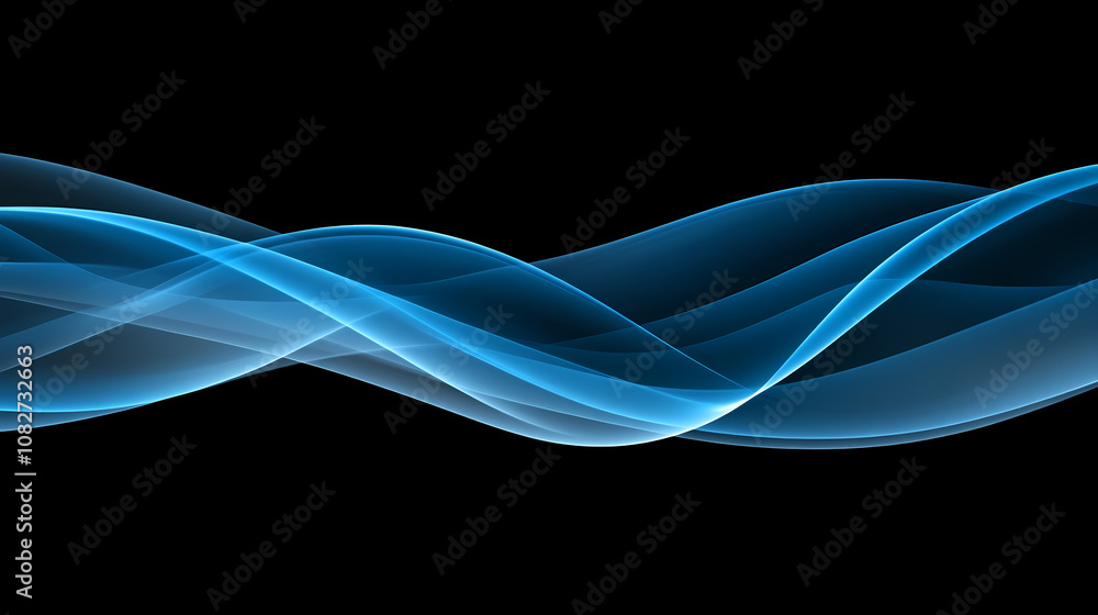 Abstract blue smoke swirls on a black background creating a dynamic and energetic design. Whirlwind. Illustration Abstract blue smoke swirls on a black background creating a dynamic and energetic design. Whirlwind. Illustration