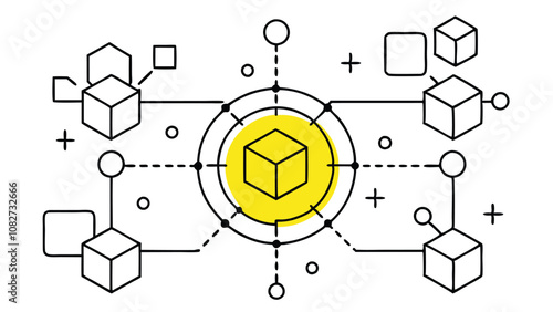 Blockchain and Cryptocurrency Illustration