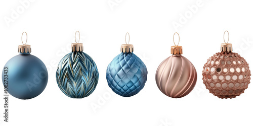 christmas ornaments on transperant background. photo