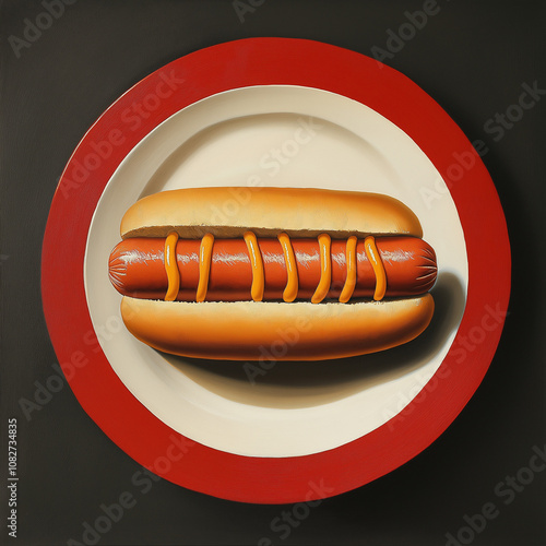 Hot Dog Delight: A Simple Meal on a Classic Plate
