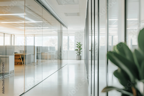 Sleek Air Conditioning Unit in a Well-Lit Professional Workspace