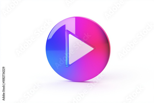 Play and Pause Symbols for Digital Media on White