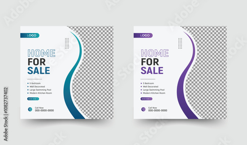 Corporate social media marketing post template design by creative natural s shape