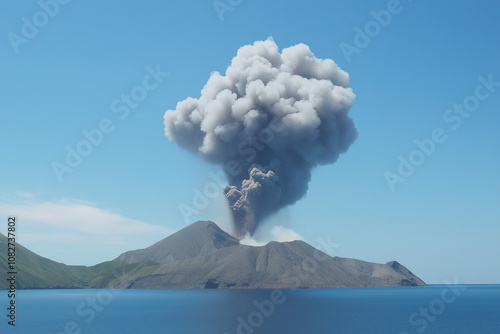 Majestic Volcano Eruption Capturing Explosive Lava and Ash