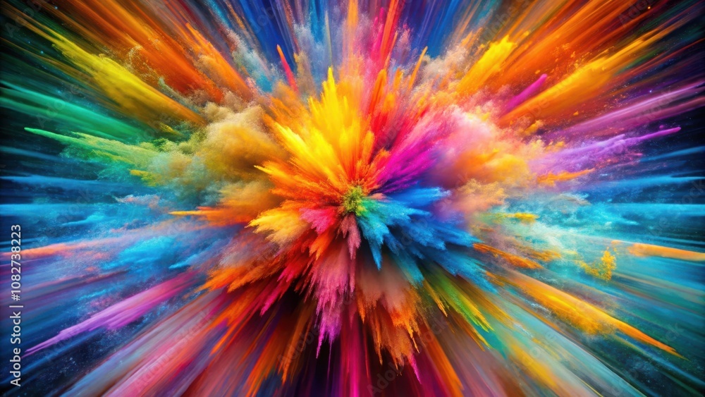 Abstract Chaos Vibrant Explosion of Dynamic Colorful Harmony in Artistic Composition Abstract Chaos Vibrant Explosion of Dynamic Colorful Harmony in Artistic Composition