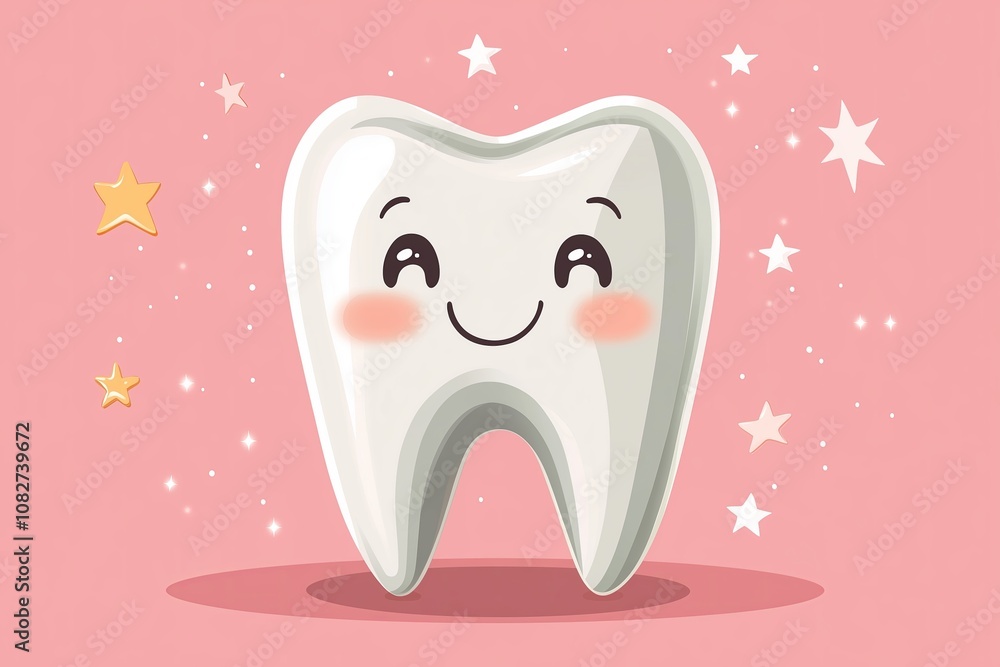 Pink tooth icon illustration Pink tooth icon illustration