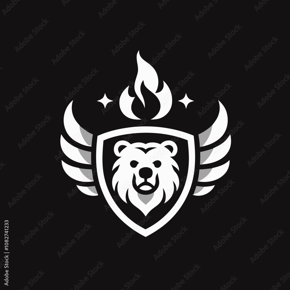 Obraz premium Fierce Animal Logo Collection Minimalist Vector Designs with Bold Colors and Dynamic Elements 