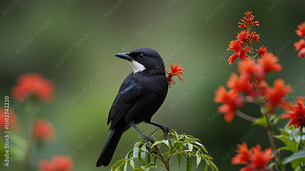 Fototapeta premium red winged blackbird