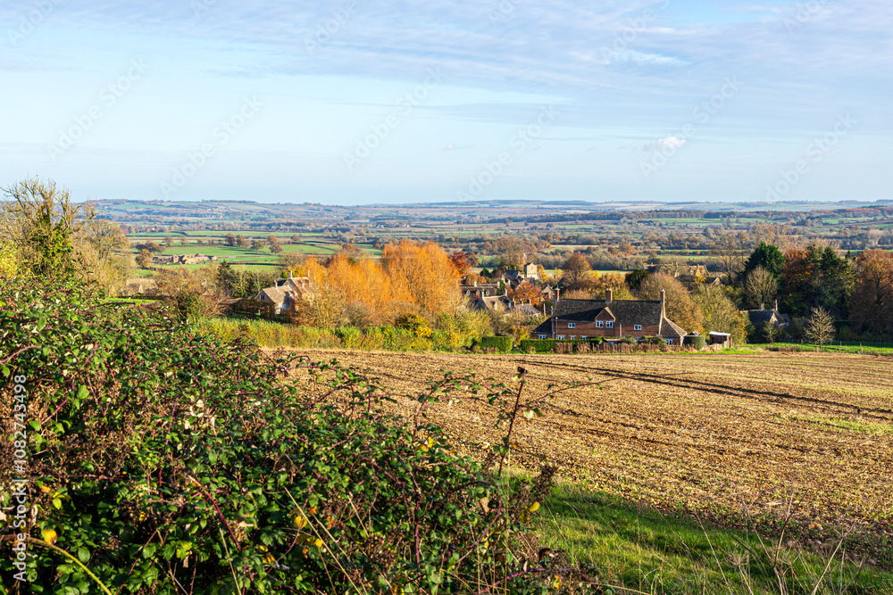 The Cotswold village of Icomb, Gloucestershire, England UK