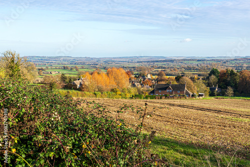 Obraz na płótnie The Cotswold village of Icomb, Gloucestershire, England UK w salonie