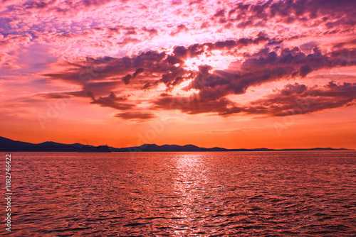 Sunset in Zadar, Croatia