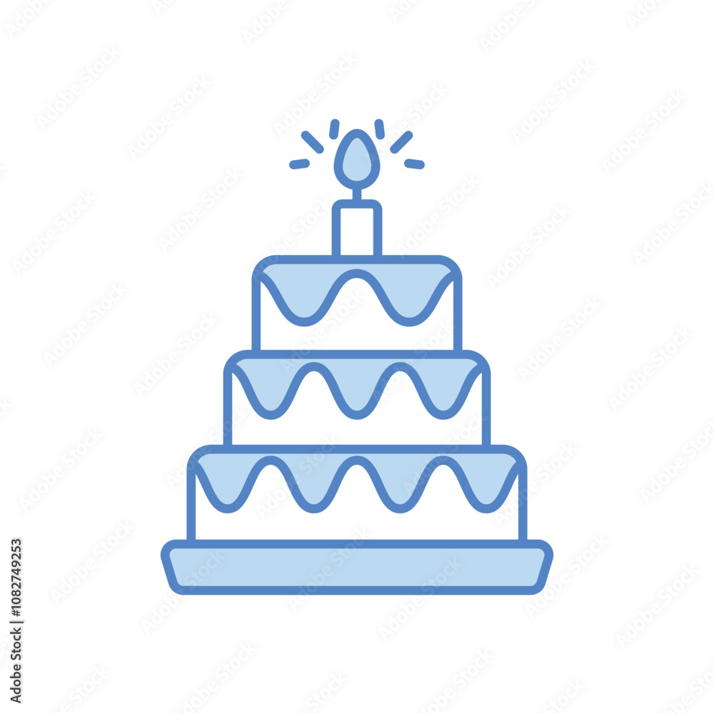 Wedding Cake vector icon Wedding Cake vector icon
