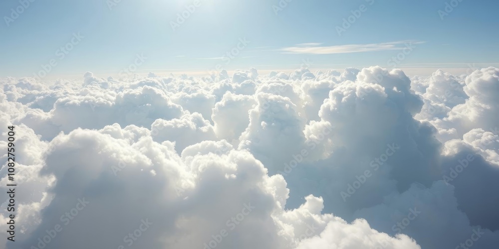 Fluffy white clouds in a blue sky creating a soft and peaceful texture, heavenly, atmospheric, bright Fluffy white clouds in a blue sky creating a soft and peaceful texture, heavenly, atmospheric, bright