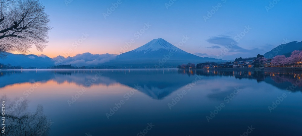 Mount Fuji Reflection at Dawn Mount Fuji Reflection at Dawn