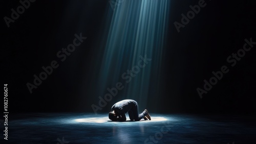 Man in Prostration with Divine Light