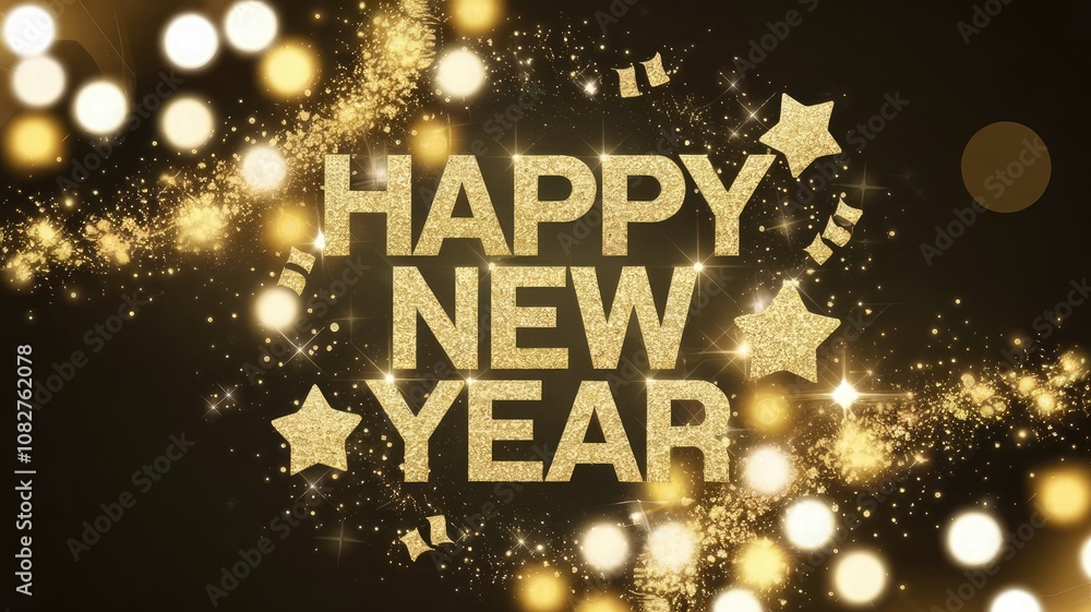 Enchanting Image of a Dark Background with Shimmering Gold Glitter and Bokeh Effects, Ideal for Evoking Celebratory Feelings for New Year, Birthday Parties, and Festive Occasions Enchanting Image of a Dark Background with Shimmering Gold Glitter and Bokeh Effects, Ideal for Evoking Celebratory Feelings for New Year, Birthday Parties, and Festive Occasions