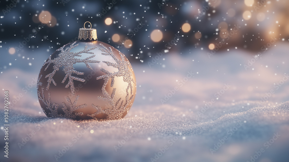 Golden Snow Globe - Christmas Greeting Card Golden Snow Globe - Christmas Greeting Card