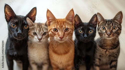 Five Curious Kittens