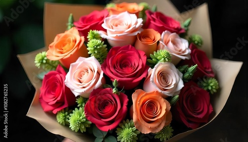  Rustic Floral Delight with Vibrant Roses