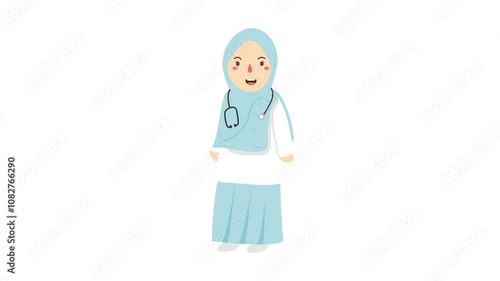 Nurse Icon Animation. Animated Nurse Illustration. animation video of nurse icon. healthcare female nurse icon. Nurse Icon Animation. Animated Nurse Illustration. animation video of nurse icon. healthcare female nurse icon.